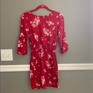 Red Floral Dress - H&M